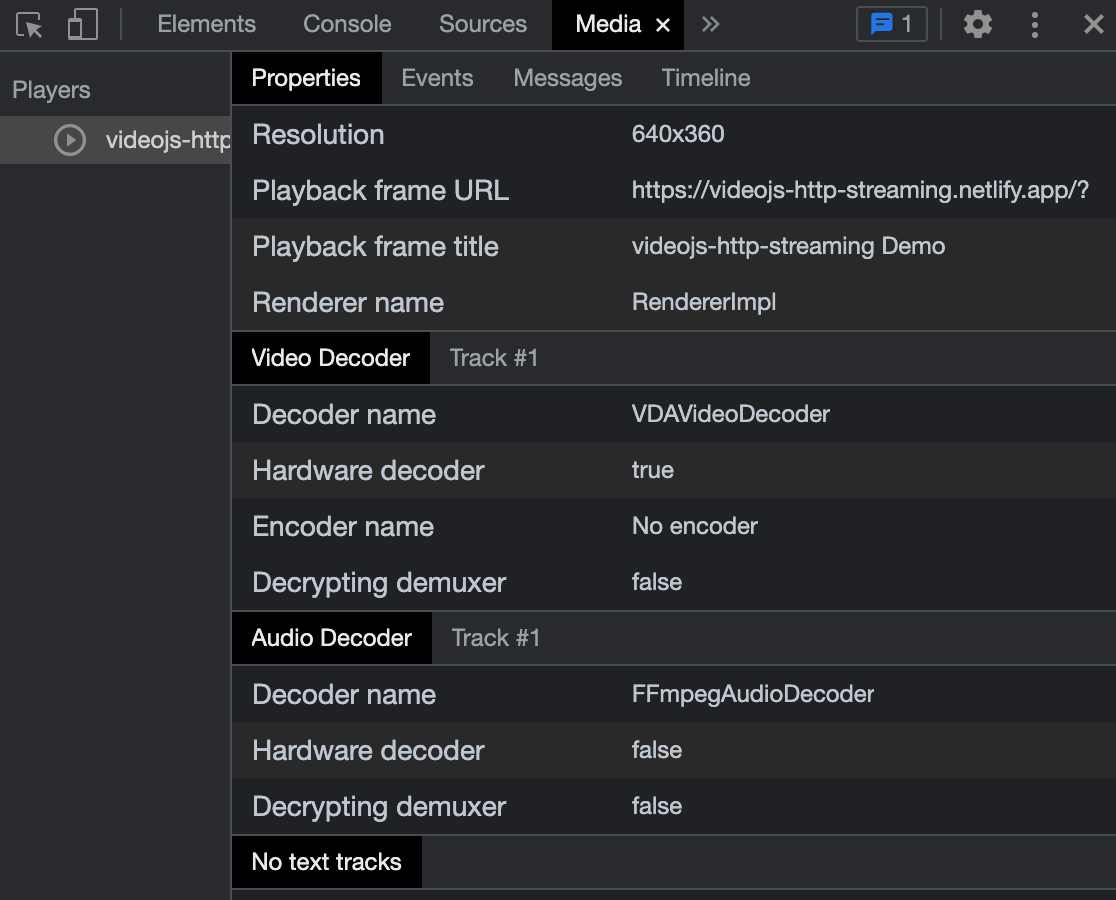 Image of devtools Media panel tabs