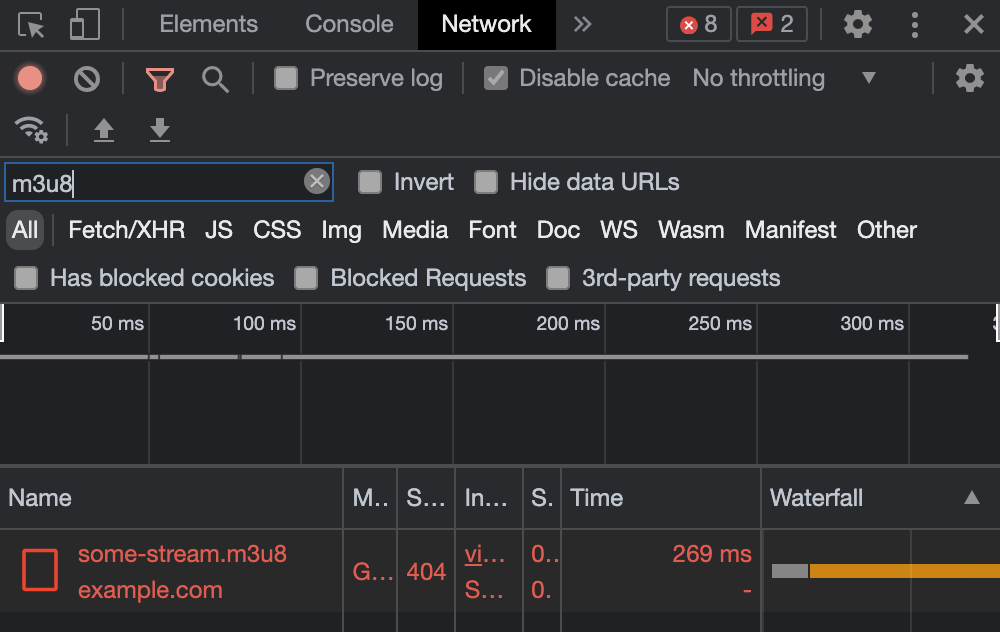 Image of 404 for manifest request